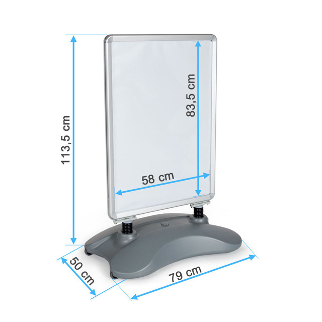 Outdoor A1 Water Injection Base Poster Stand Display Water Base Pavement Sign for Advertisement