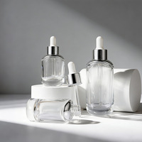 Bouteilles compte-gouttes en verre rechargeables de haute qualité avec logo personnalisé, 15 ml, 30 ml, 50 ml, pour huile essentielle, sérum liquide, cosmétiques