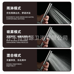 Stainless Steel Handheld <b>Shower</b> Head Adjustable Spray Rain Round Chrome Plating <b>Portable</b> Bathroom <b>Shower</b> Accessory - Product Image 5