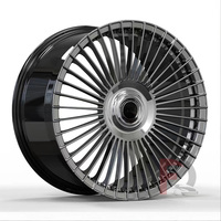 Pour Mercedes-Benz AMG Maybach, revêtement en poudre noir brillant, poli, jantes en alliage forgé de 16, 17, 18, 19, 20 pouces, moyeux de roues pour passagers