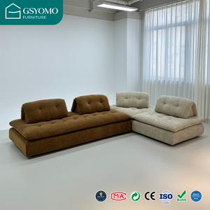 Juego de Sofás Seccionales de Lujo, Sofá Modular de Esquina, Moderno, Cuadrado, Relleno de Esponja, Muebles para Sala de Estar con Certificación RoHS - Product Image 1