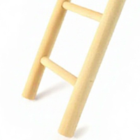 Échelle courte durable Yommy pour cages à oiseaux - 7x22cm Accessoire en bois naturel Modèle YM2931