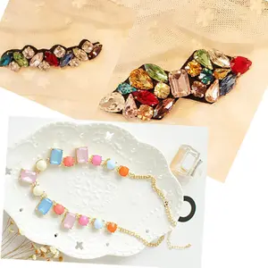 For Clothing Accessories With Gold Claw Glass Crystal Sew On Stone Loose Rhinestones Custom Cn Origin Glass Glass T/T