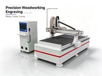 Máquina CNC Router ATC Lineal de un Solo Husillo 1325 con Mesa de Adsorción al Vacío para Producción de Puertas de Armarios y Muebles