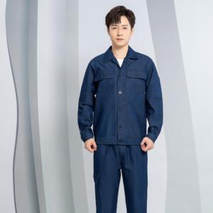 Verano manga corta 20% algodón Denim Jeans manga corta uniforme de seguridad profesional traje DE TRABAJO ROPA DE TRABAJO hombres - Product Image 6