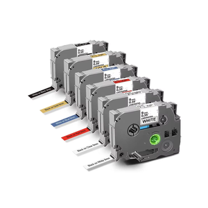 Compatible <span class=keywords><strong>DYMO</strong></span> S0721650 91205 12mmx4m Noir sur bleu Ruban adhésif en plastique multifonctionnel LT pour <span class=keywords><strong>étiqueteuse</strong></span> <span class=keywords><strong>LetraTag</strong></span> - Product Image 1