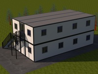 Maison préfabriquée moderne à double aile, pliable et extensible, structure en acier, villa mobile extensible, tailles 20ft, 30ft, 40ft