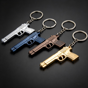 Portachiavi Personalizzato a Forma di <span class=keywords><strong>Mini</strong></span> <span class=keywords><strong>Pistola</strong></span>, Modello in Metallo Colorato di Piccola Arma - Product Image 3