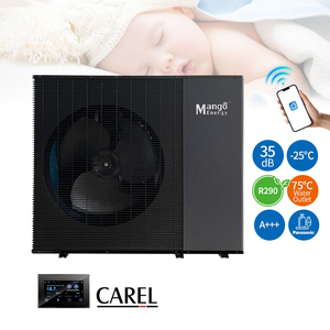Pompe à chaleur air-eau monobloc 15 kW DC OEM à faible bruit pour climat froid (-25°C) avec contrôle WiFi solaire pour usage domestique, extérieur et hôtelier - Product Image 4