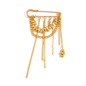 Broche de cadena con borlas CCB de joyería transfronteriza chapado en plata de aleación para mujer <span class=keywords><strong>JoJo</strong></span>, modelo 0310 multifuncional para colgar en pantalones, OEM/ODM - Product Image 1