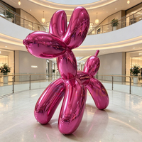 Ballon Chien Gonflable Miroir Métallique Brillant Durable de 3m en PVC, Modèle Chien Étanche, Décoration de Fête, Mascotte Animale, Ballon Miroir