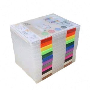 Clear Thick Portable Plastic Scrapbook Paper Storage Cases for Art and Craft Supplies <b>File</b> Paper Office Documents Toys - Product Image 1