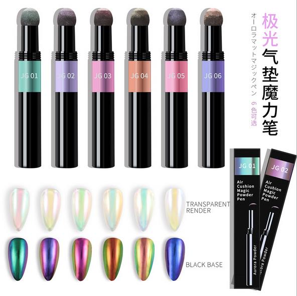 Порошок для дизайна ногтей, подушка, ручка с зеркальным эффектом, голографический лазер, Хромовый пигментный порошок, металлический блеск для ногтей Decoor