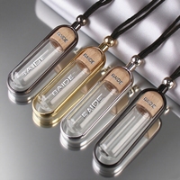 Flacon Diffuseur Suspendu pour Voiture, Bouteille de Parfum Vide en Verre de 7 ml avec Bouchon en Bois, en Gros, en Stock