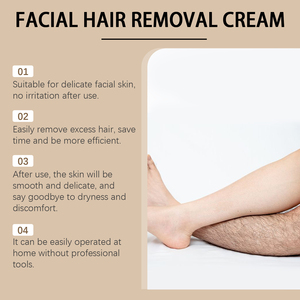 Crème dépilatoire à l'huile de coco sans douleur, marque privée, pour peaux sensibles, jambes, bras, aisselles, vente en gros, OEM - Product Image 5