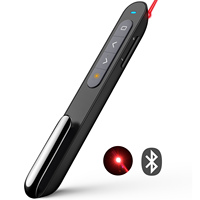 Presentador Inalámbrico Norwii N27 BLE, Bluetooth 5.0 y 2.4GHz, Modo Dual, Puntero Láser, Control Remoto de 100m para MacBook, iPad, PC, Windows