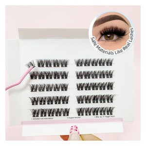 مجموعات رموش شعبية ذاتية الصنع وصلات رموش في المنزل رموش صناعية من شريحة مسبقة الصنع للبيع بالجملة - Product Image 4