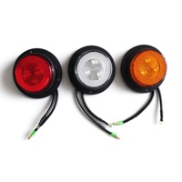 Feu de position latéral rond à LED avec base en caoutchouc pour remorque et camion 2010-2025