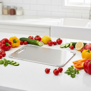 SS304 Cutting Board Non-slip with <strong>Silicone</strong> Corner Protection Cutting Board <strong>Silicone</strong> Thickened Meat Cutting Fruit Kneading Panel - Product Image 3