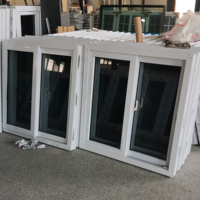 Fenêtre coulissante en PVC UPVC de style américain Fenêtre en verre teinté en vinyle pour la maison
