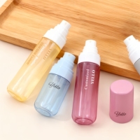 Emballage cosmétique de luxe, flacon de lotion en plastique rose de 80 ml et 100 ml avec pompe de pulvérisation pour brume corporelle, emballage pour soins de la peau, logo personnalisé
