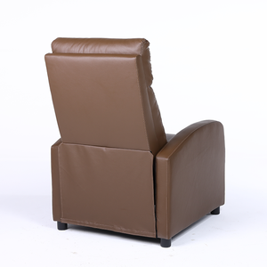 Silla reclinable moderna con función de empuje hacia atrás Material de cuero Sofá multifuncional Tapicería de lino Muebles con marco de madera - Product Image 3