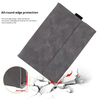 Housse de protection complète en cuir souple pour tablette Microsoft Surface Pro 11 10 9 Pro 6/7 Go avec clavier