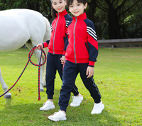 Service OEM, ensemble de survêtement scolaire personnalisé, unisexe, vêtements de sport patchwork, vestes de course, pantalons de survêtement, uniformes scolaires à fermeture éclair