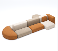 Canapé modulaire écologique de forme spéciale, canapé en mousse haute densité pour projets commerciaux, cinémas, centres commerciaux et bureaux