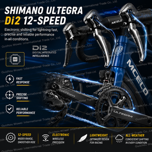 Bicicleta de Carretera Wowei SK02, Completamente de Carbono, 12 Velocidades, Frenos de Disco Hidráulicos Shimano Ultegra Di2, Ruedas de 28 Pulgadas, Ligera, Aerodinámica, para Carreras - Product Image 3