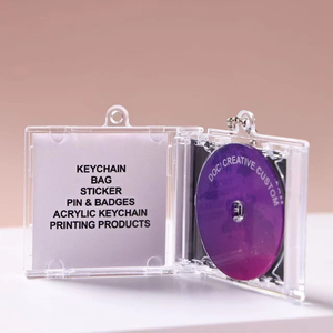 <span class=keywords><strong>Photo</strong></span> numérique personnalisée Acrylique Mini DVD <span class=keywords><strong>Album</strong></span> Porte-clés avec Design tendance de la mode pour les cadeaux promotionnels - Product Image 1