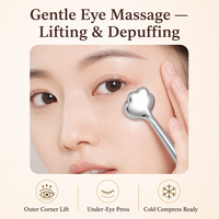 Kinwong OEM Bâton de massage oculaire double face en alliage de zinc 3D Patte de chat, outil de beauté pour lifting du visage, décongestionnant et compresse froide