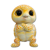 Aimant de réfrigérateur tortue de mer en résine fait main, personnalisé, mignon, style dessin animé, souvenir de plage, vente en gros