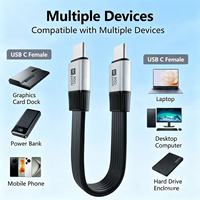 Kabel Tembaga Murni Aktif Tipe-C ke Tipe-C 240W 3A Pengisian Cepat PD Transfer Data Cepat Mendukung Streaming Video 8K VR