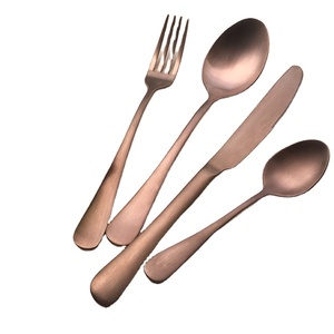 Bộ đồ ăn Bộ dao kéo Vàng muỗng và nĩa dao đặt Rose Gold dao kéo sang trọng Hoàng Gia <span class=keywords><strong>Flatware</strong></span> - Product Image 1