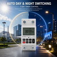 Minuteur numérique programmable hebdomadaire 7 jours pour maison intelligente, 1NO 1NC, rail DIN, alimenté par batterie, 30A AHC30A 60Hz