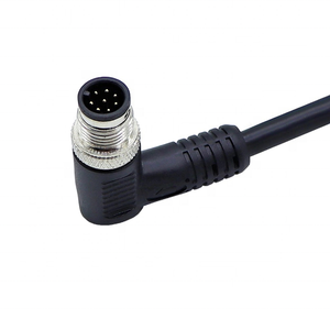 Cable bibo SVLEC (longitud de soporte personalizable) con terminal de tornillo M12, conector de 8 pines, 1m, IP67, impermeable, PVC/PUR, con certificación CE - Product Image 4