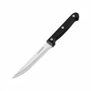 Set di coltelli da bistecca seghettati Mega Line 3 cr13 in acciaio inox con manico in legno Logo Laser per uso cucina - Product Image 2