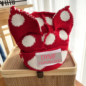 Dymf thời trang mới ấm áp Mũ len ấm áp đầy màu sắc hoạt hình mũ len dệt kim hoạt hình vui nhộn - Product Image 1