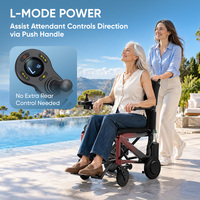 Fauteuil roulant électrique en fibre de carbone approuvé par les compagnies aériennes, 11,8 kg, pliable compact, 0,09 m³, fauteuil roulant électrique portable pour les personnes âgées