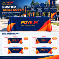 Housse de table personnalisée, entièrement imprimée, extensible, en spandex, pour publicité extérieure, 4ft, 6ft, 8ft, pour cocktails et salons professionnels