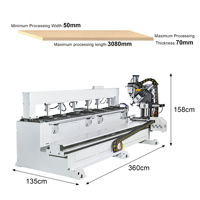Centre de perçage et de fraisage de panneaux de porte CNC à 6 axes certifié CE avec double axe X/Y et 45° °   Axe angulaire - Longueur maximale 3080 mm, épaisseur 70 mm