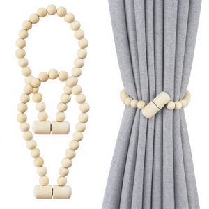 Wholesale Factory Price Long Wooden <b>Magnetic</b> <b>Curtain</b> Tiebacks Holders-Hooks Clip Durable Eco-Friendly Modern for Home Baptism - Product Image 3