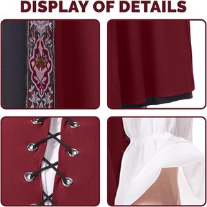 Vestido Renacentista Stadget para Mujer, Disfraz Medieval, Vestido de Corte Victoriano, Vestido de Reina, Princesa, Campesina - Product Image 6