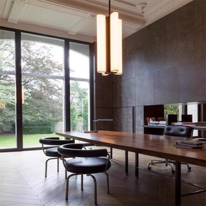 Modern Minimalist Acrylic Pendant <b>Light</b> Long Shape Multi Head E27 <b>LED</b> Switch Control Electroplated Black 3-5m Irradiation Area - Product Image 1