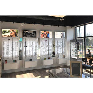 Optical Shop <strong>Display</strong> Cabinet Commercial Furniture Wall Mounted Sunglasses <strong>Display</strong> <strong>Stand</strong> <strong>With</strong> Led <strong>Light</strong> - Product Image 2