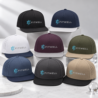 Casquette à visière plate avec logo personnalisé, panneaux latéraux perforés, options de couleurs bicolores, OEM ODM pour les marques de streetwear et de designers