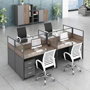 Scrivania da Ufficio Modulare con Sedia, Postazione di Lavoro con Divisorio, Set di Mobili per Ufficio Commerciale - Product Image 4