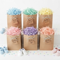 Mehrfarbige Raffia-Papierschnipsel Umweltfreundlicher Geschenkbox-Füller Gekräuseltes Papier für Babyparty Festliche Partydekoration