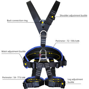 高さ作業のための登山と建設の安全秋の保護調整可能なフルボディ安全ハーネス - Product Image 3